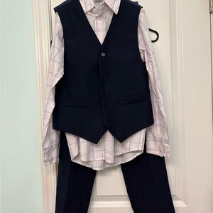 Youth Navy Suit Vest and Pants Set